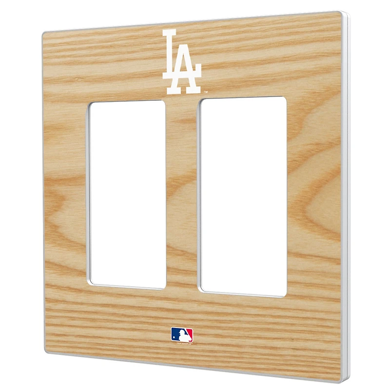 Los Angeles Dodgers Baseball Bat Design Double Rocker Light Switch Plate