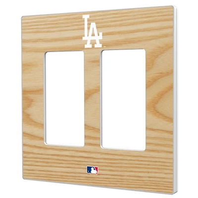 Los Angeles Dodgers Baseball Bat Design Double Rocker Light Switch Plate