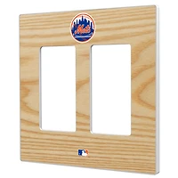 New York Mets Baseball Bat Design Double Rocker Light Switch Plate
