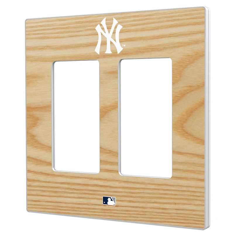 New York Yankees Baseball Bat Design Double Rocker Light Switch Plate