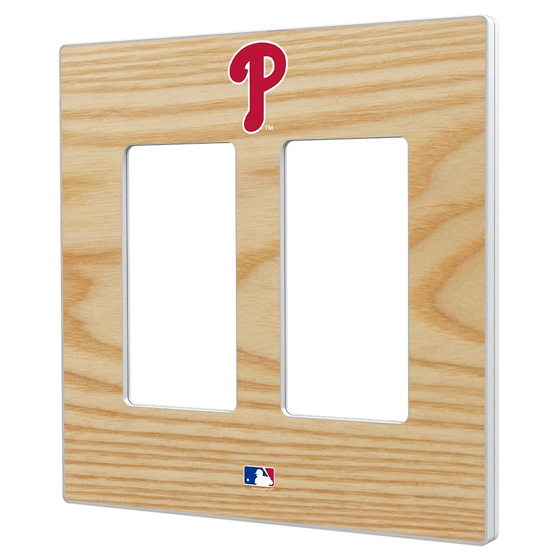 Philadelphia Phillies Baseball Bat Design Double Rocker Light Switch Plate