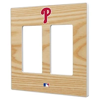 Philadelphia Phillies Baseball Bat Design Double Rocker Light Switch Plate