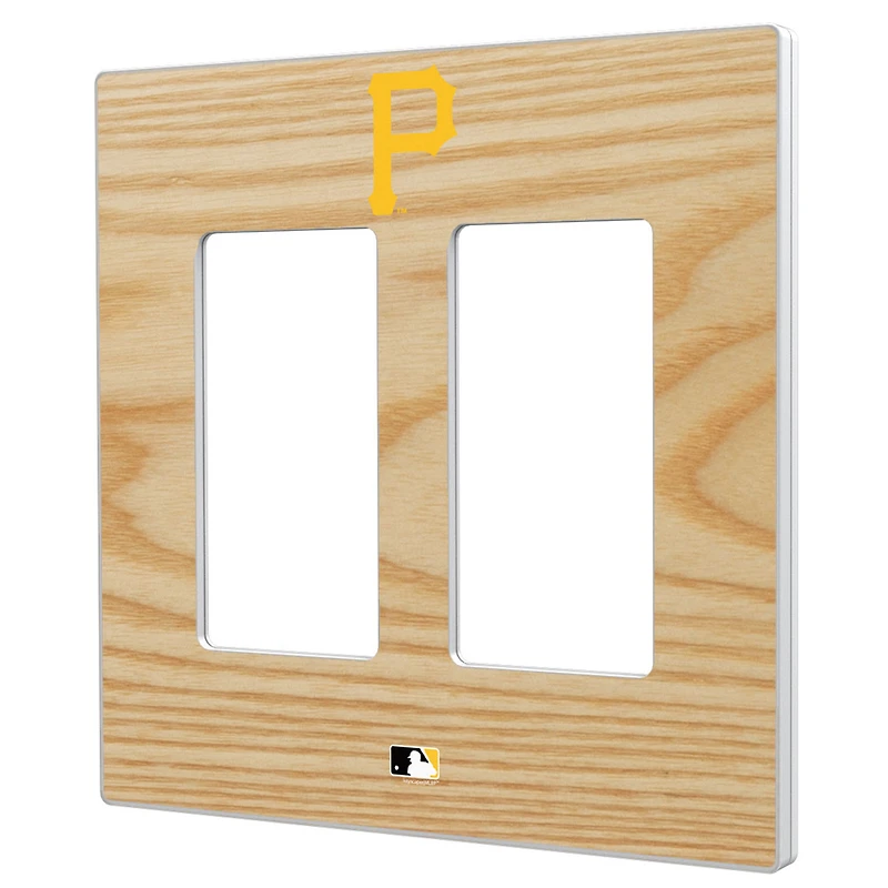 Pittsburgh Pirates Baseball Bat Design Double Rocker Light Switch Plate