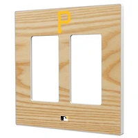 Pittsburgh Pirates Baseball Bat Design Double Rocker Light Switch Plate