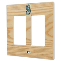 Seattle Mariners Baseball Bat Design Double Rocker Light Switch Plate