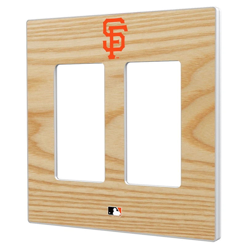 San Francisco Giants Baseball Bat Design Double Rocker Light Switch Plate
