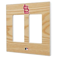 St. Louis Cardinals Baseball Bat Design Double Rocker Light Switch Plate