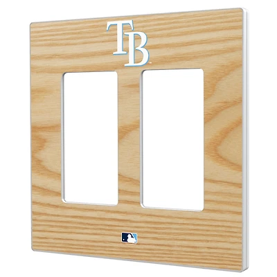 Tampa Bay Rays Baseball Bat Design Double Rocker Light Switch Plate