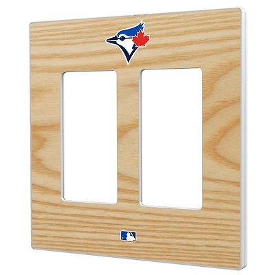 Toronto Blue Jays Baseball Bat Design Double Rocker Light Switch Plate