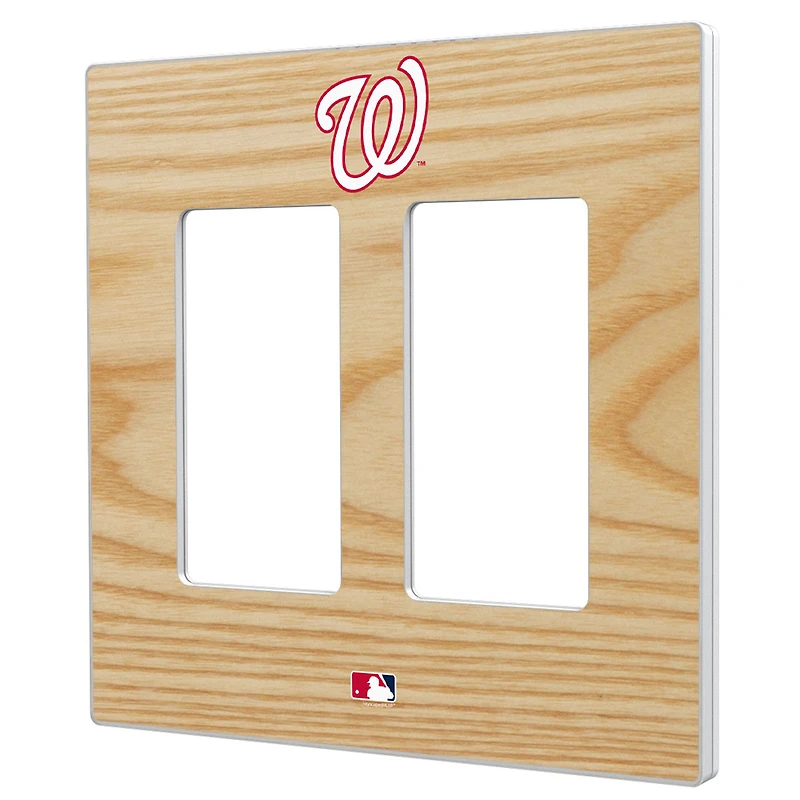 Washington Nationals Baseball Bat Design Double Rocker Light Switch Plate