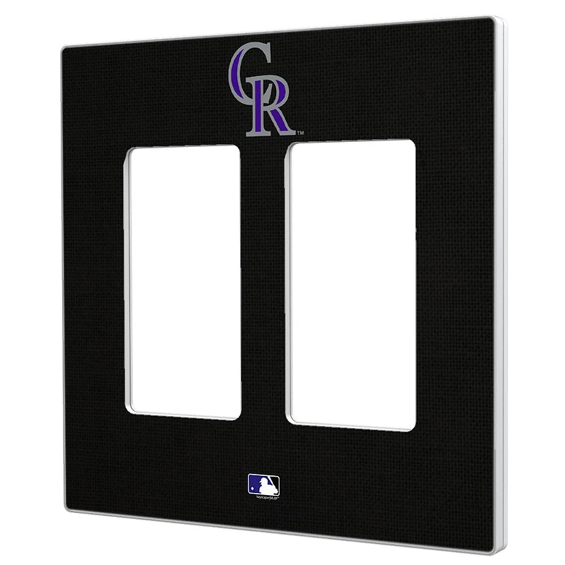 Colorado Rockies Solid Double Rocker Light Switch Plate