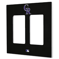 Colorado Rockies Solid Double Rocker Light Switch Plate