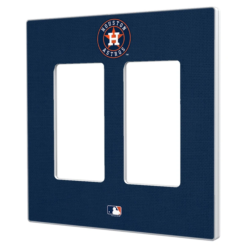 Houston Astros Solid Double Rocker Light Switch Plate