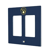 Milwaukee Brewers Solid Double Rocker Light Switch Plate