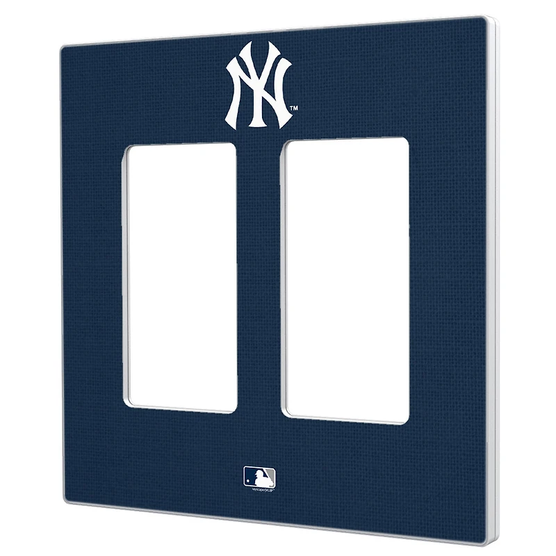 New York Yankees Solid Double Rocker Light Switch Plate