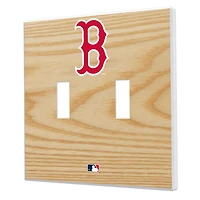 Boston Red Sox Baseball Bat Design Double Toggle Light Switch Plates