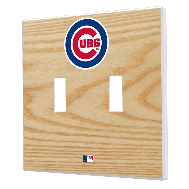 Chicago Cubs Baseball Bat Design Double Toggle Light Switch Plates
