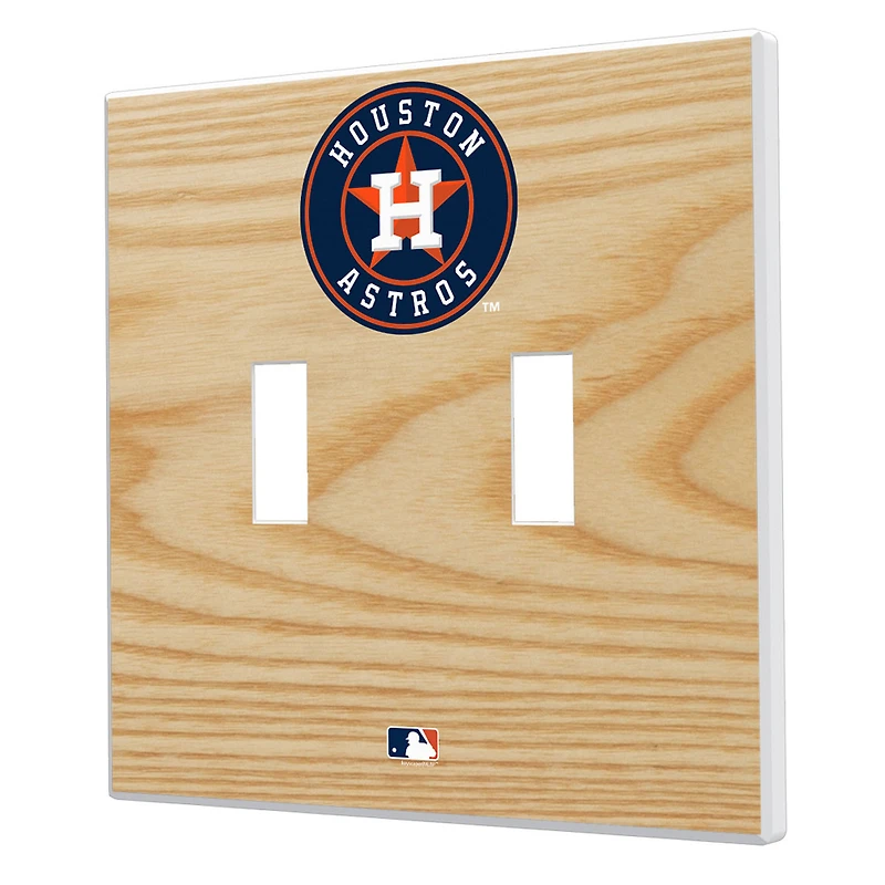 Houston Astros Baseball Bat Design Double Toggle Light Switch Plates
