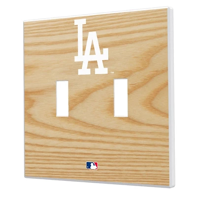 Los Angeles Dodgers Baseball Bat Design Double Toggle Light Switch Plates