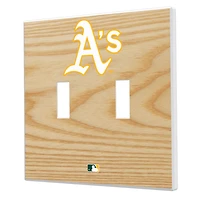 Athletics Baseball Bat Design Double Toggle Light Switch Plates