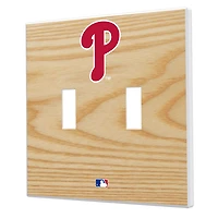 Philadelphia Phillies Baseball Bat Design Double Toggle Light Switch Plates