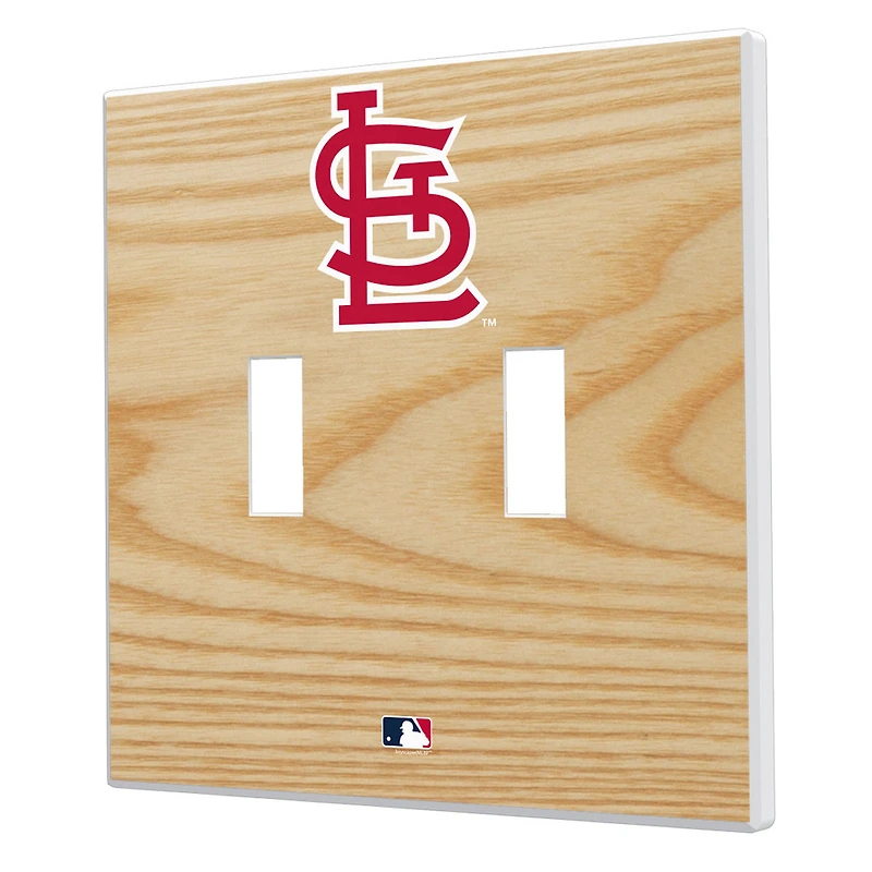 St. Louis Cardinals Baseball Bat Design Double Toggle Light Switch Plates