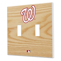 Washington Nationals Baseball Bat Design Double Toggle Light Switch Plates