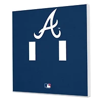 Atlanta Braves Solid Design Double Toggle Light Switch Plate