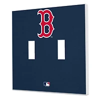 Boston Red Sox Solid Design Double Toggle Light Switch Plate