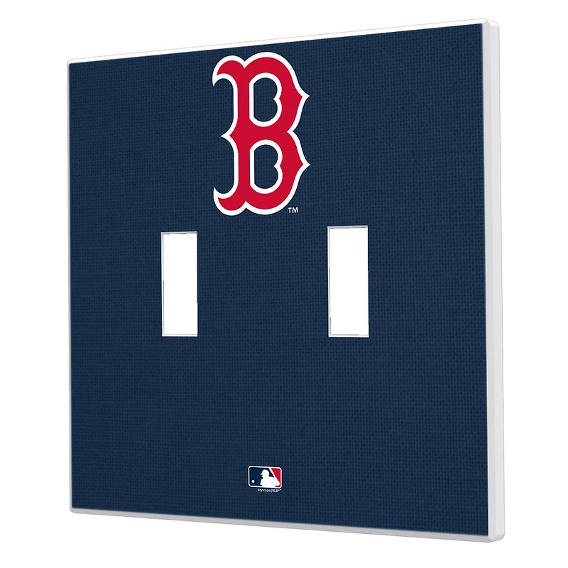 Boston Red Sox Solid Design Double Toggle Light Switch Plate
