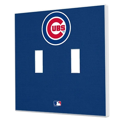 Chicago Cubs Solid Design Double Toggle Light Switch Plate