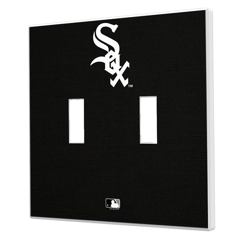 Chicago White Sox Solid Design Double Toggle Light Switch Plate
