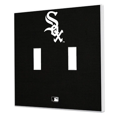 Chicago White Sox Solid Design Double Toggle Light Switch Plate