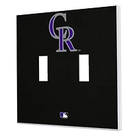 Colorado Rockies Solid Design Double Toggle Light Switch Plate