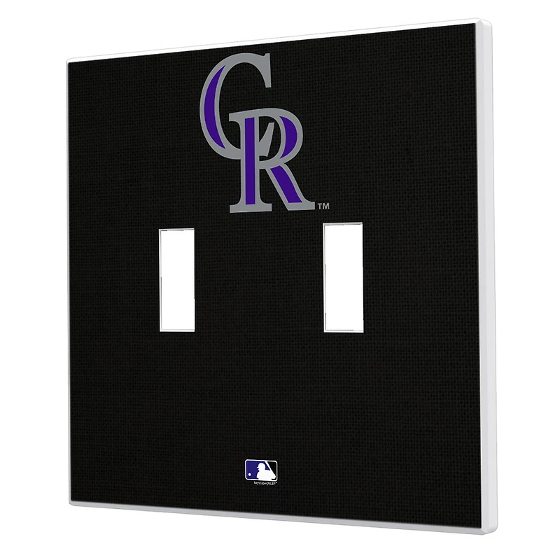 Colorado Rockies Solid Design Double Toggle Light Switch Plate