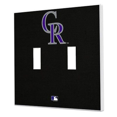 Colorado Rockies Solid Design Double Toggle Light Switch Plate