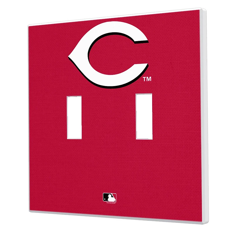 Cincinnati Reds Solid Design Double Toggle Light Switch Plate