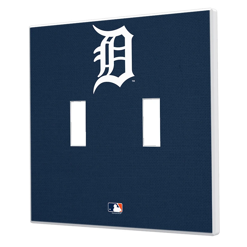 Detroit Tigers Solid Design Double Toggle Light Switch Plate