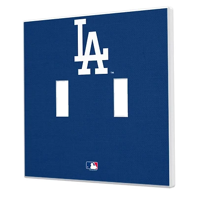 Los Angeles Dodgers Solid Design Double Toggle Light Switch Plate