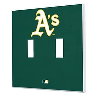 Athletics Solid Design Double Toggle Light Switch Plate
