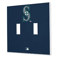 Seattle Mariners Solid Design Double Toggle Light Switch Plate