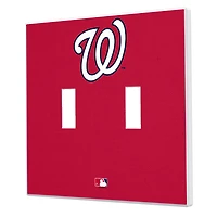 Washington Nationals Solid Design Double Toggle Light Switch Plate