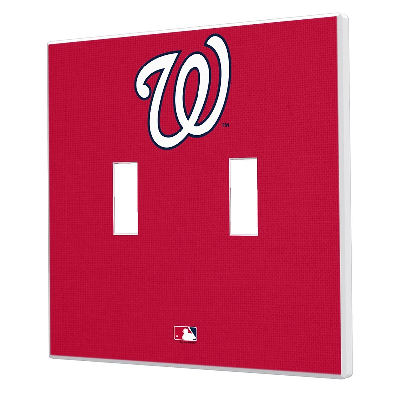 Washington Nationals Solid Design Double Toggle Light Switch Plate