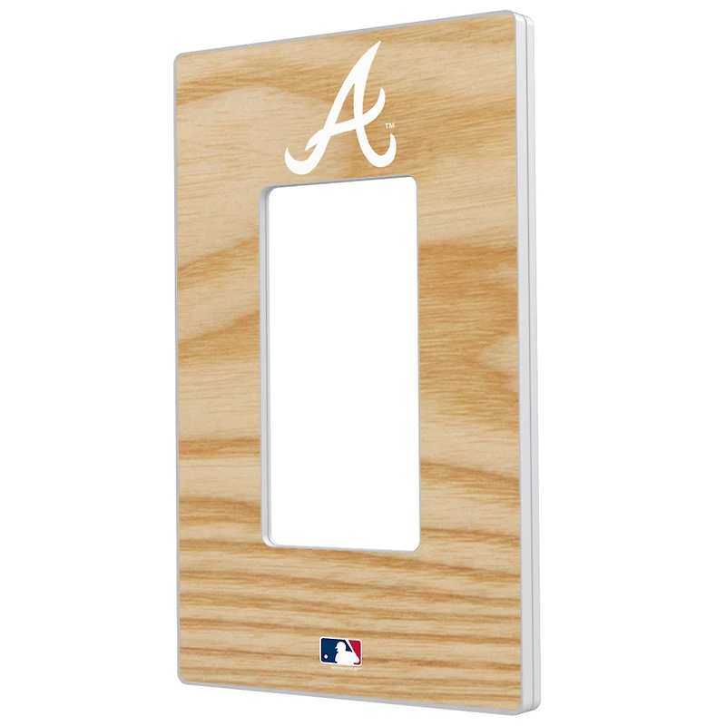 Atlanta Braves Baseball Bat Design Single Rocker Light Switch Plate