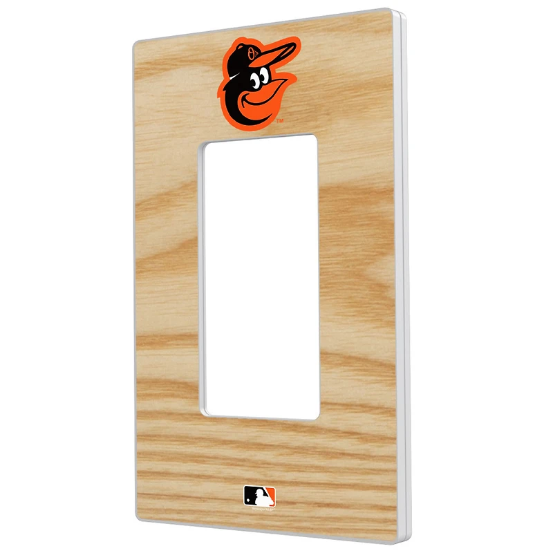 Baltimore Orioles Baseball Bat Design Single Rocker Light Switch Plate