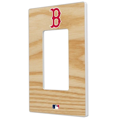 Boston Red Sox Baseball Bat Design Single Rocker Light Switch Plate