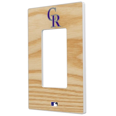 Colorado Rockies Baseball Bat Design Single Rocker Light Switch Plate