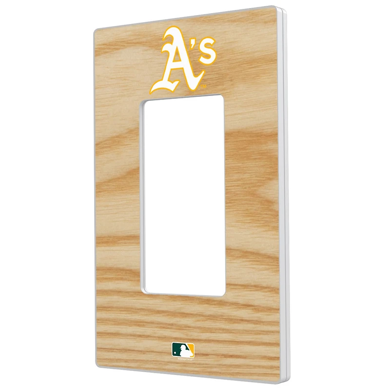 Athletics Baseball Bat Design Single Rocker Light Switch Plate