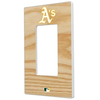 Athletics Baseball Bat Design Single Rocker Light Switch Plate