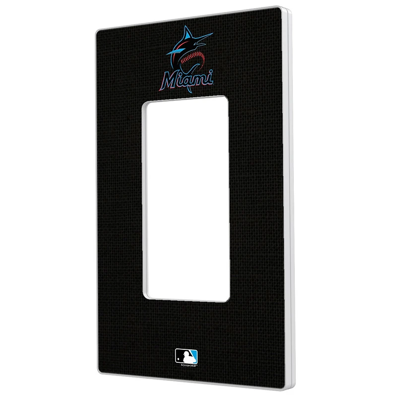 Miami Marlins Solid Single Rocker Light Switch Plate